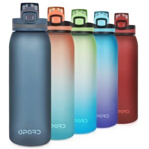 Opard 30oz/32oz BPA Free Tritan Sports Water Bottle – Leak Proof Flip Top with Straw Option