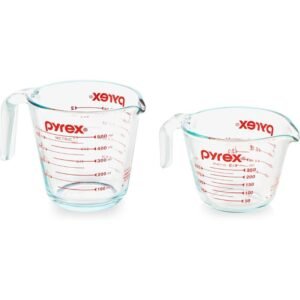 Pyrex 2 Pack Glass Measuring Cups Set