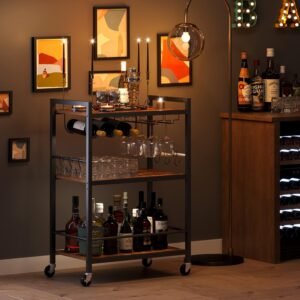 TUTOTAK Bar Cart with Wheels