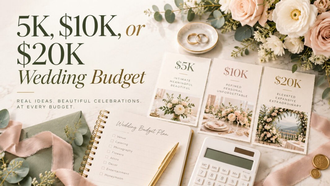 5k 10k 20k wedding budget